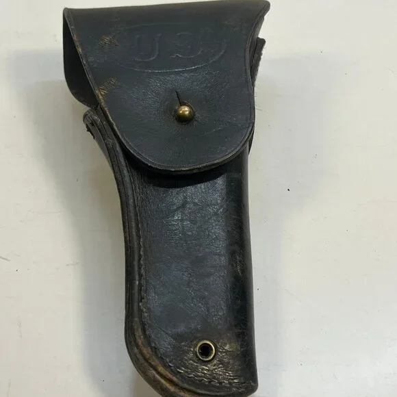 Vintage U.S. Military Leather Holster Marked Durable Collector's Item Black